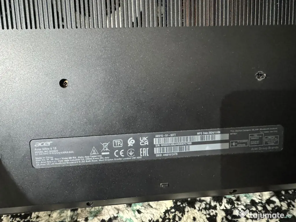 Laptop Acer Nitro ANV15-51 – i9 / RTX 4060 / 32GB RAM / 165 Hz