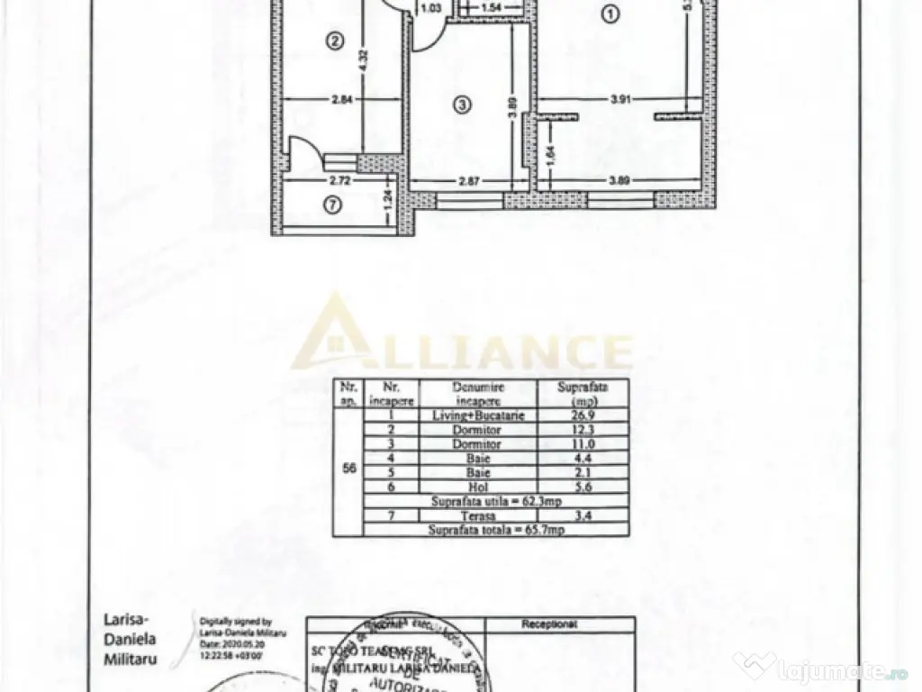 Apartament 3 camere Biruintei