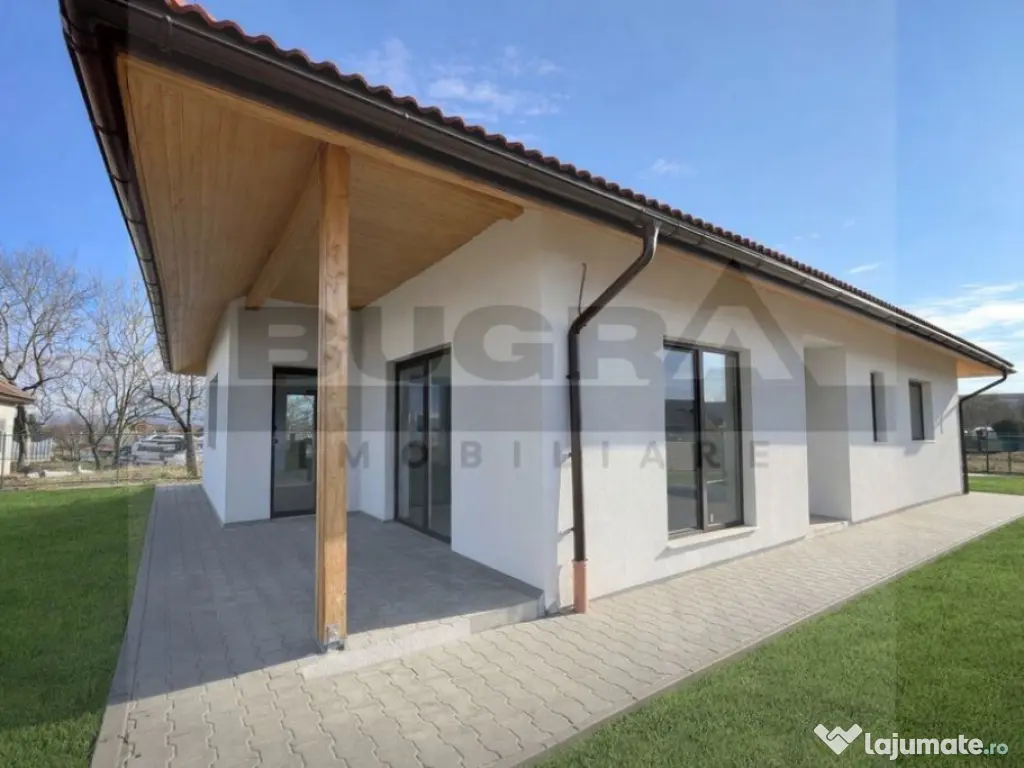 Casa individuala pe un singur nivel, 114 utili, teren 750... 