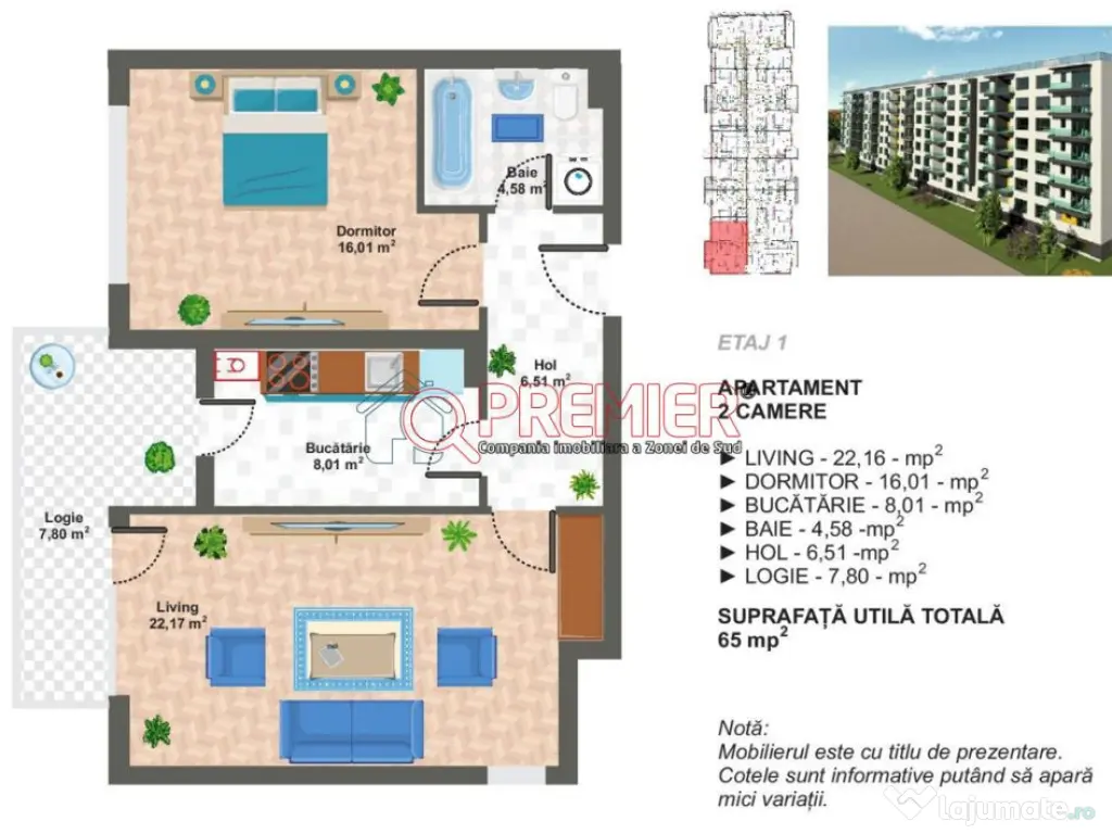 2 camere - discount-sector 4 - Metrou-Aparatorii Patriei