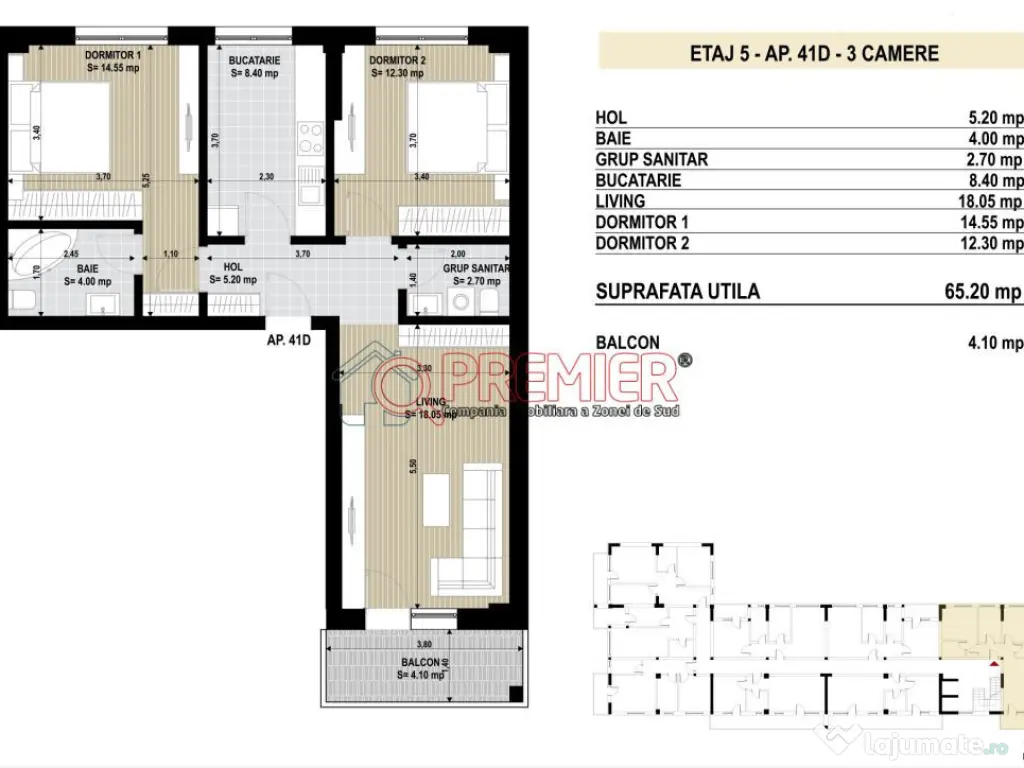 3 camere - Sector 4 - Berceni -Grand Arena 