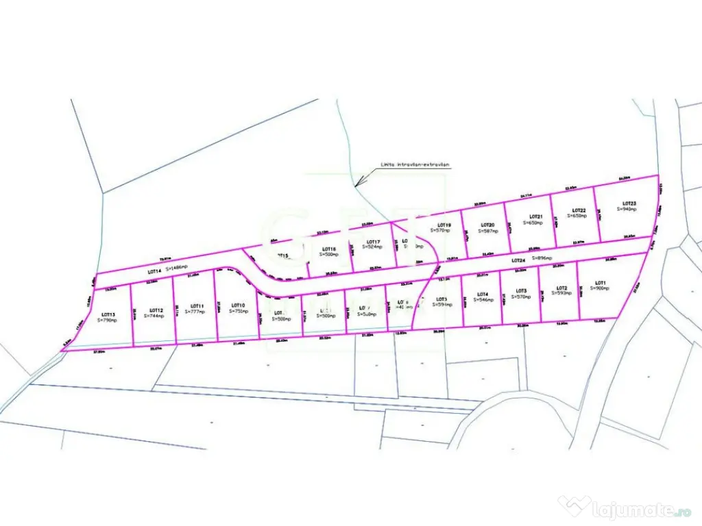 Terenuri de vanzare Bistrita - 22 parcele | 16000 mp 
