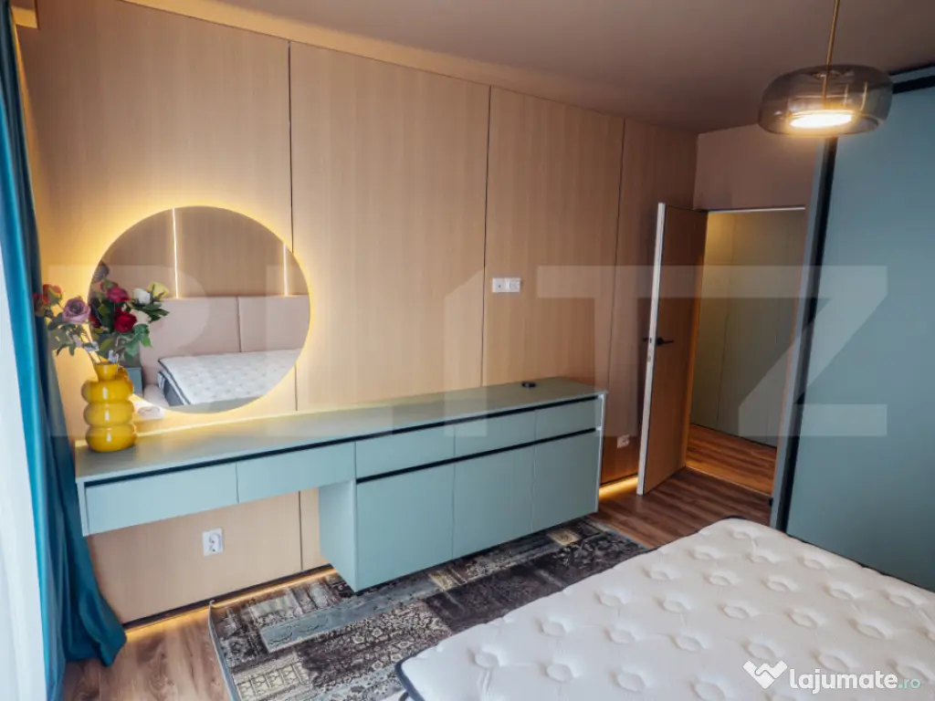 Apartament lu, 2 camere, 58 mp, intermediar, terasă, garaj,