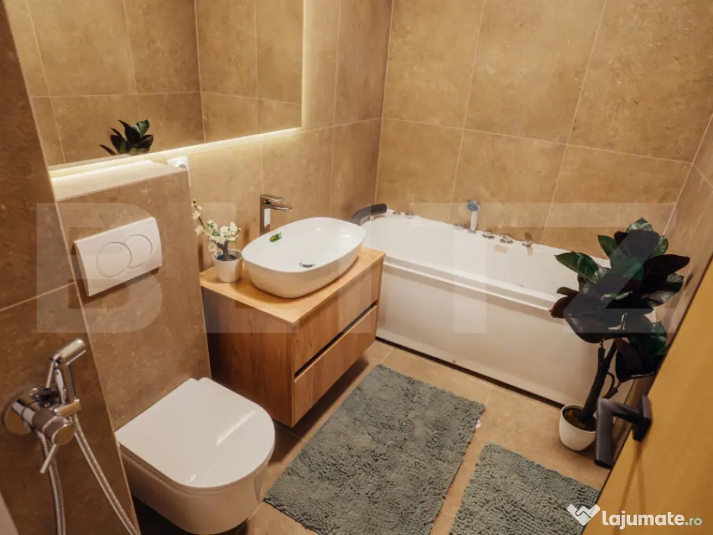 Apartament lu, 2 camere, 58 mp, intermediar, terasă, garaj,