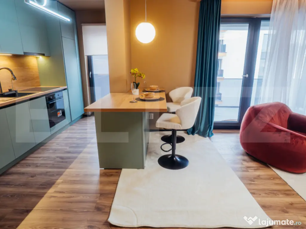 Apartament lu, 2 camere, 58 mp, intermediar, terasă, garaj,