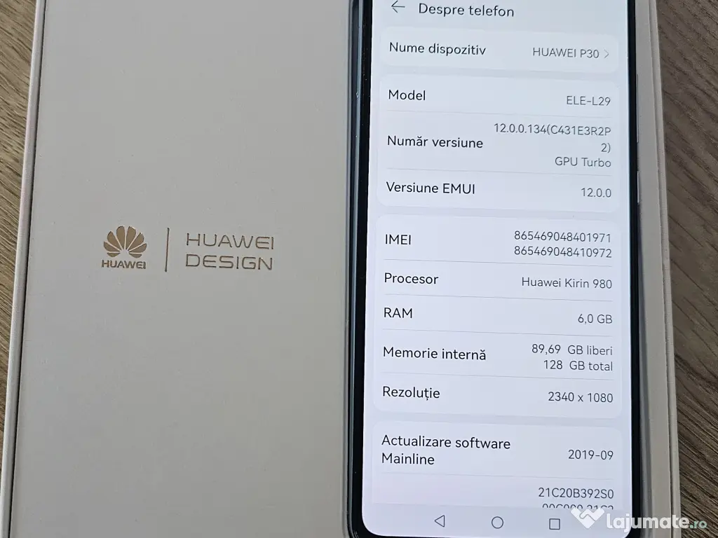 Huawei P30 - 128GB, Aurora Blue (Google Play nativ) 