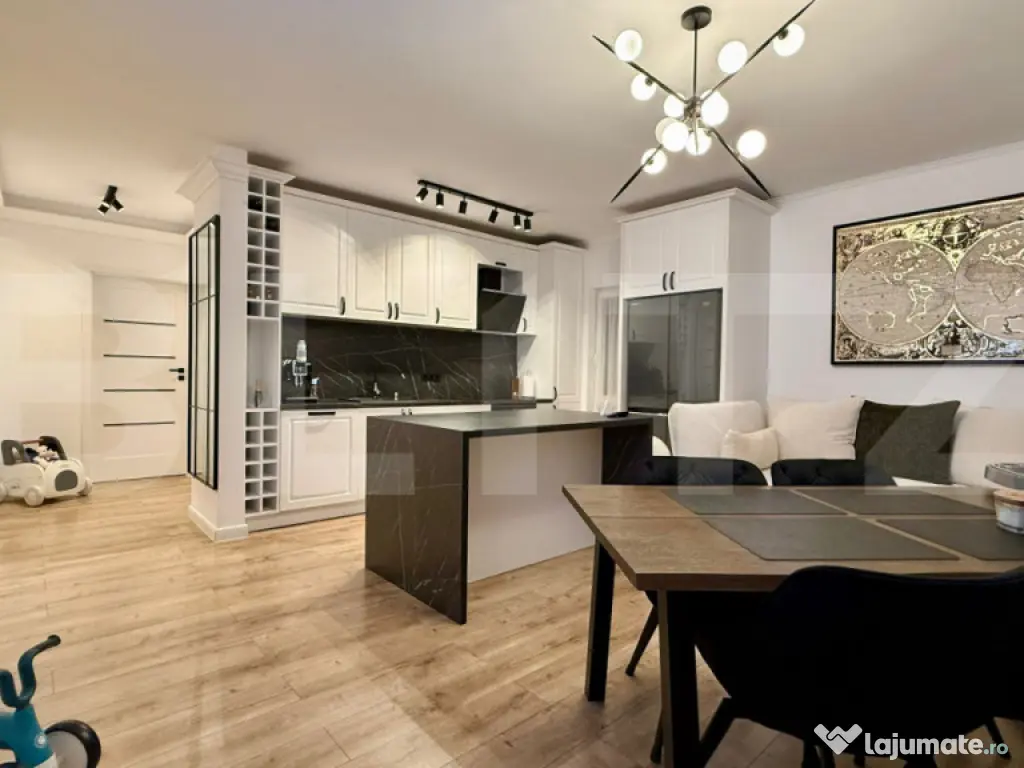 Apartament 3 camere, LUX, 2 bai, 72 mp utili, 2 balcoane, zo 