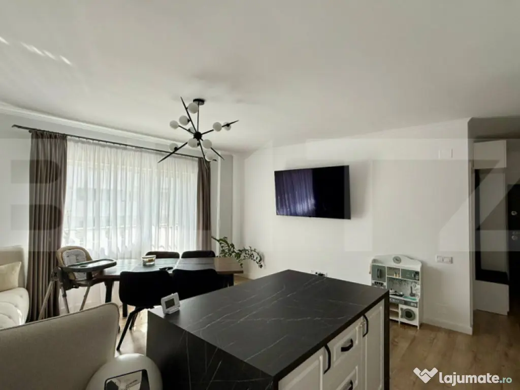 Apartament 3 camere, LUX, 2 bai, 72 mp utili, 2 balcoane, zo 