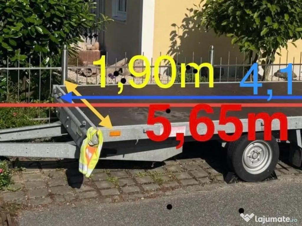 Remorca dublu ax cu prelata