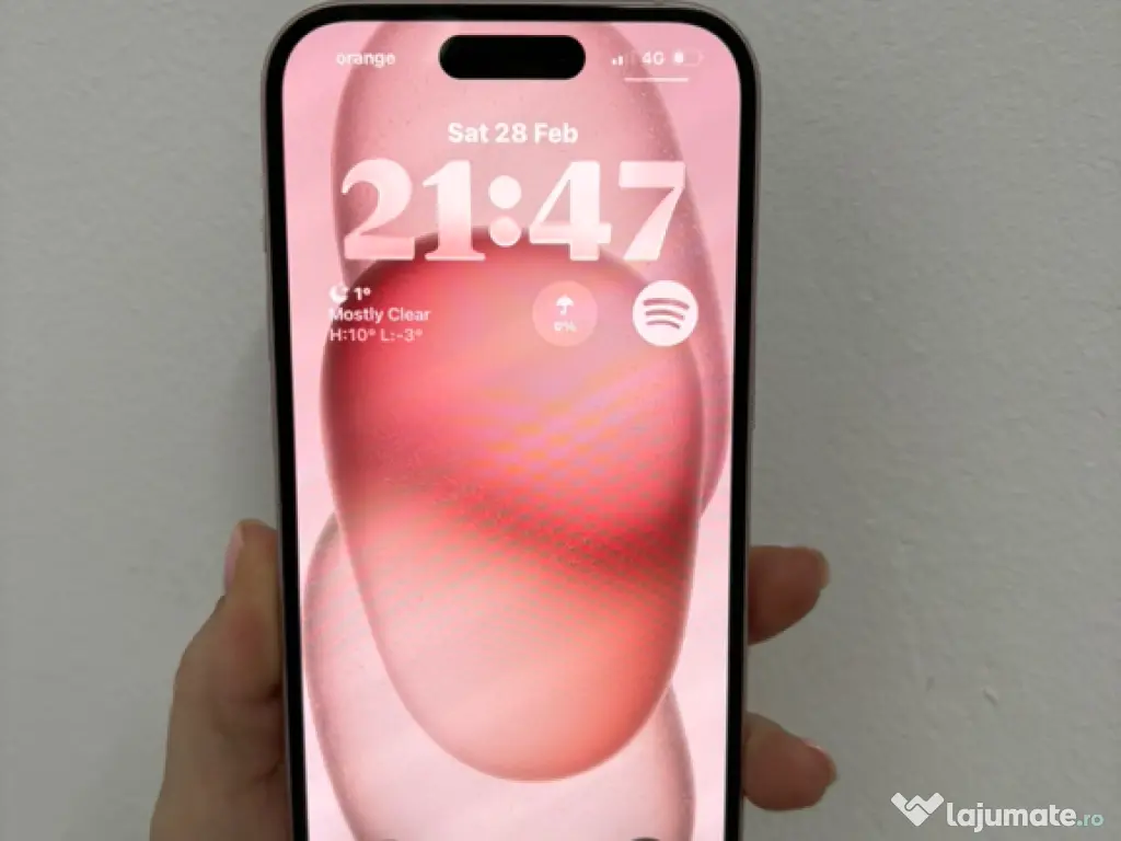 Iphone 15, 128gb, roz 