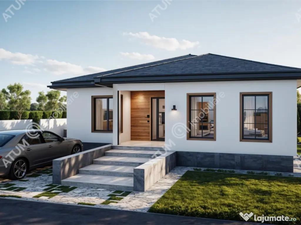Casa cu 4 camere pe un singur nivel teren 500mp de Selimbar 