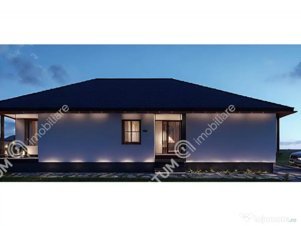 Casa cu 4 camere pe un singur nivel teren 500mp de Selimbar 