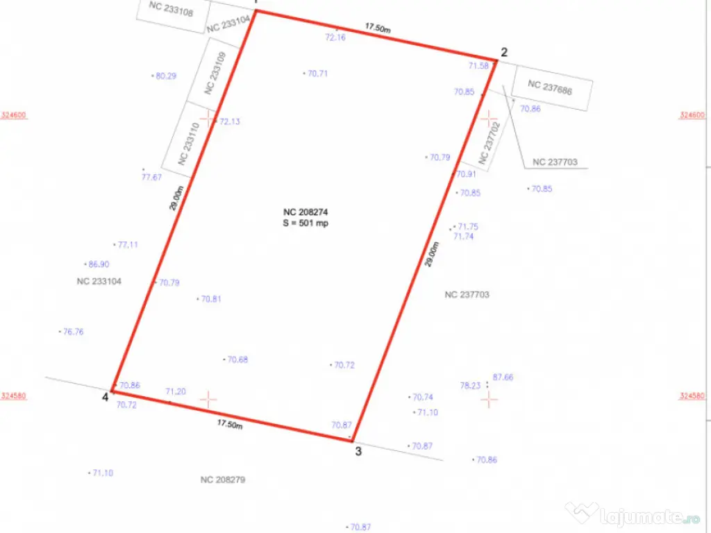 Teren intravilan 580 mp | Sector 3 | Deschidere 17 m | COMIS