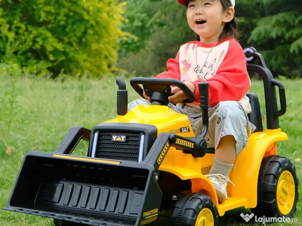 Excavator electric Kinderauto BJYT1066 60W 6V cu telecomanda Yellow 