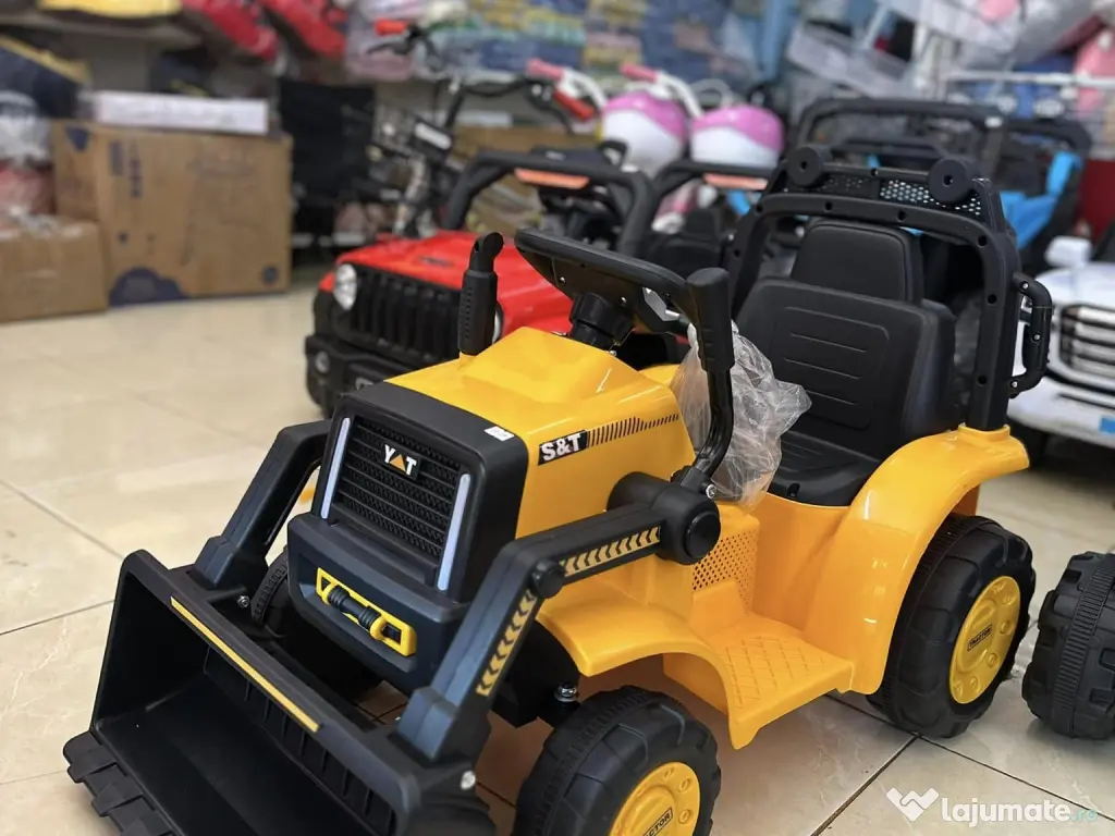 Excavator electric Kinderauto BJYT1066 60W 6V cu telecomanda Yellow 