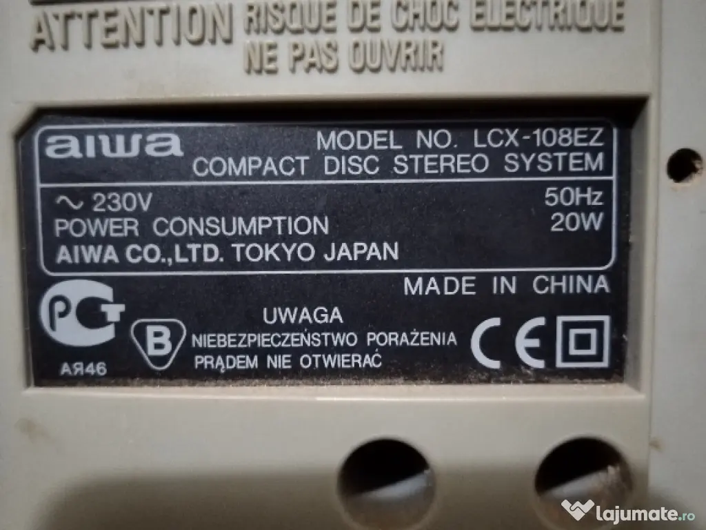 Combina audio Aiwa stereo 