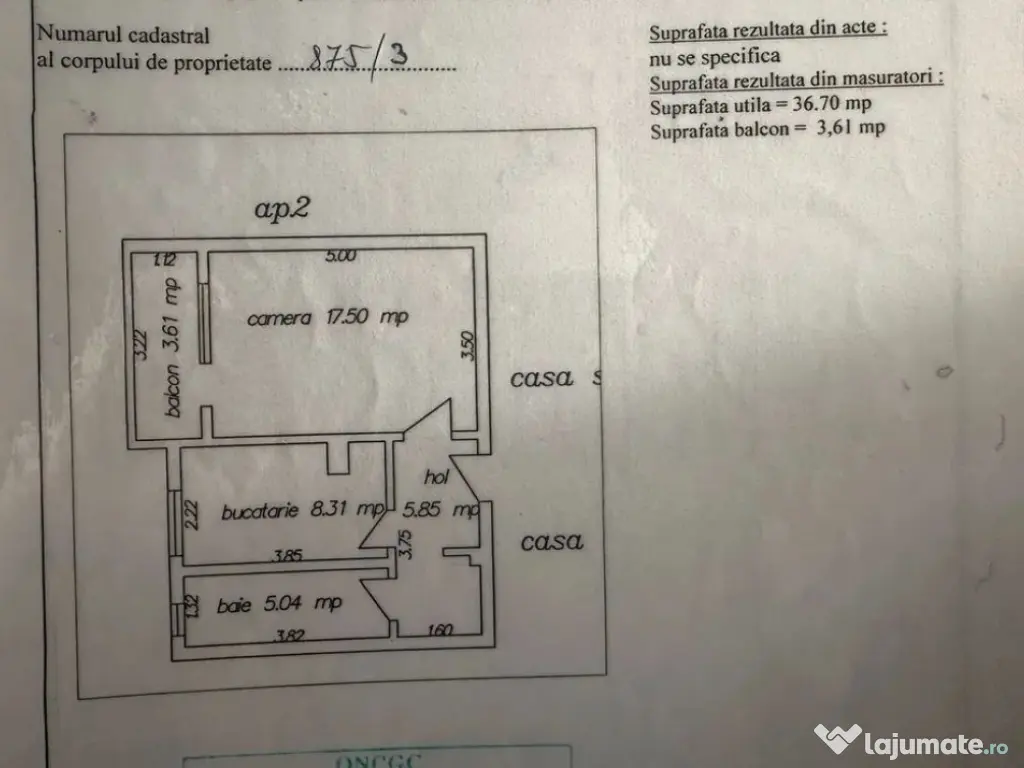 Garsoniera decomandata in Km 4-5, langa scoala 37