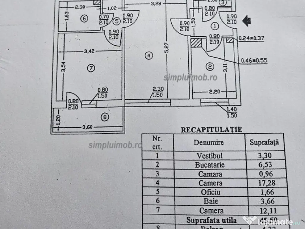 2 camere Metrou Titan Renovat 