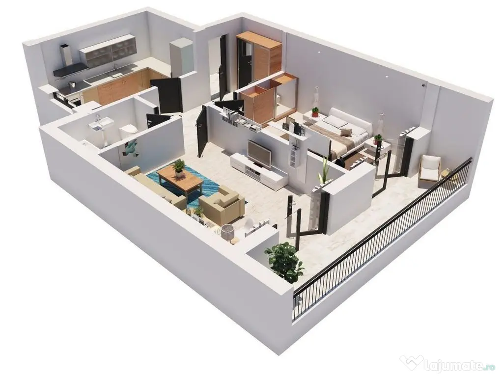 Apartament 2 camere de vanzare Kamsas