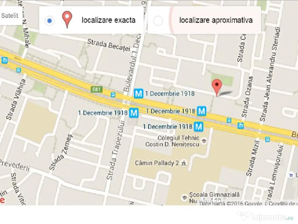 Inchiriez apartament 3 camere langa statia de metrou 1 Decembrie 1918 (50m) 