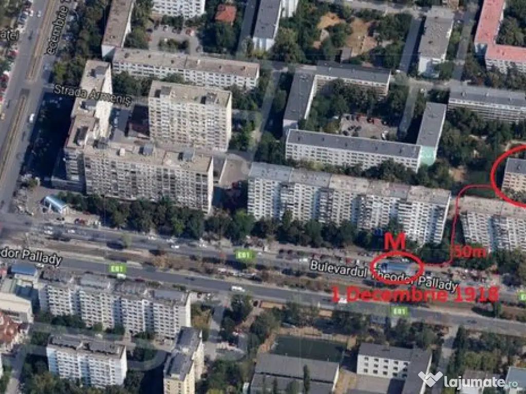 Inchiriez apartament 3 camere langa statia de metrou 1 Decembrie 1918 (50m) 