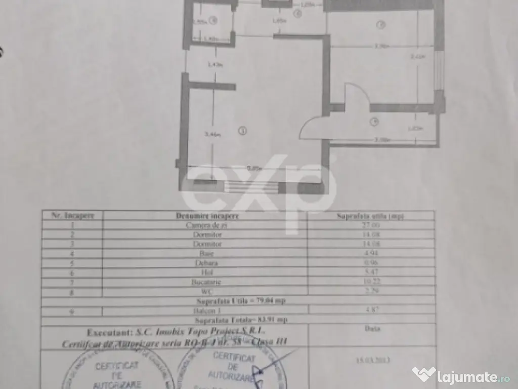 Apartament 3 camere platou GAVANA 