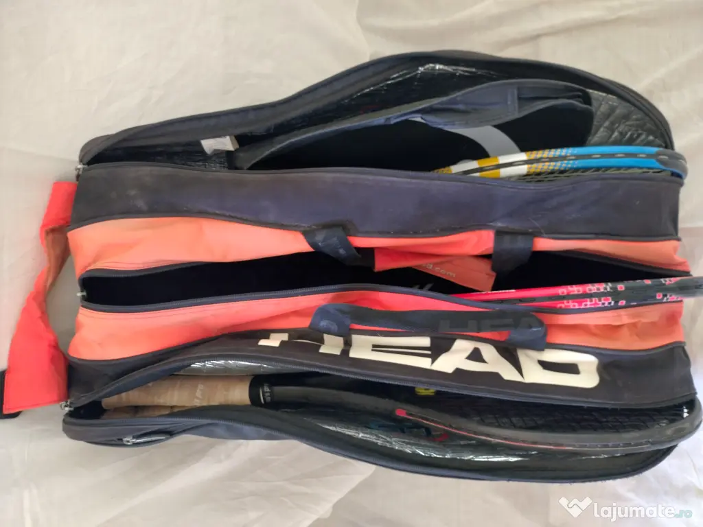 Vand Geanta Tenis / Termobag + Husa + 3 Rachete 