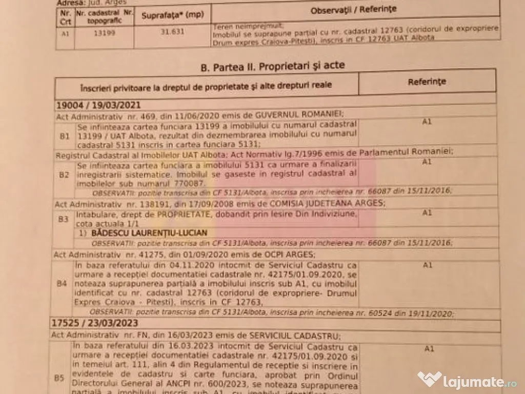 9,4 ha teren lângă DEx12 Pitești | 2,85 €/mp | lotur... 