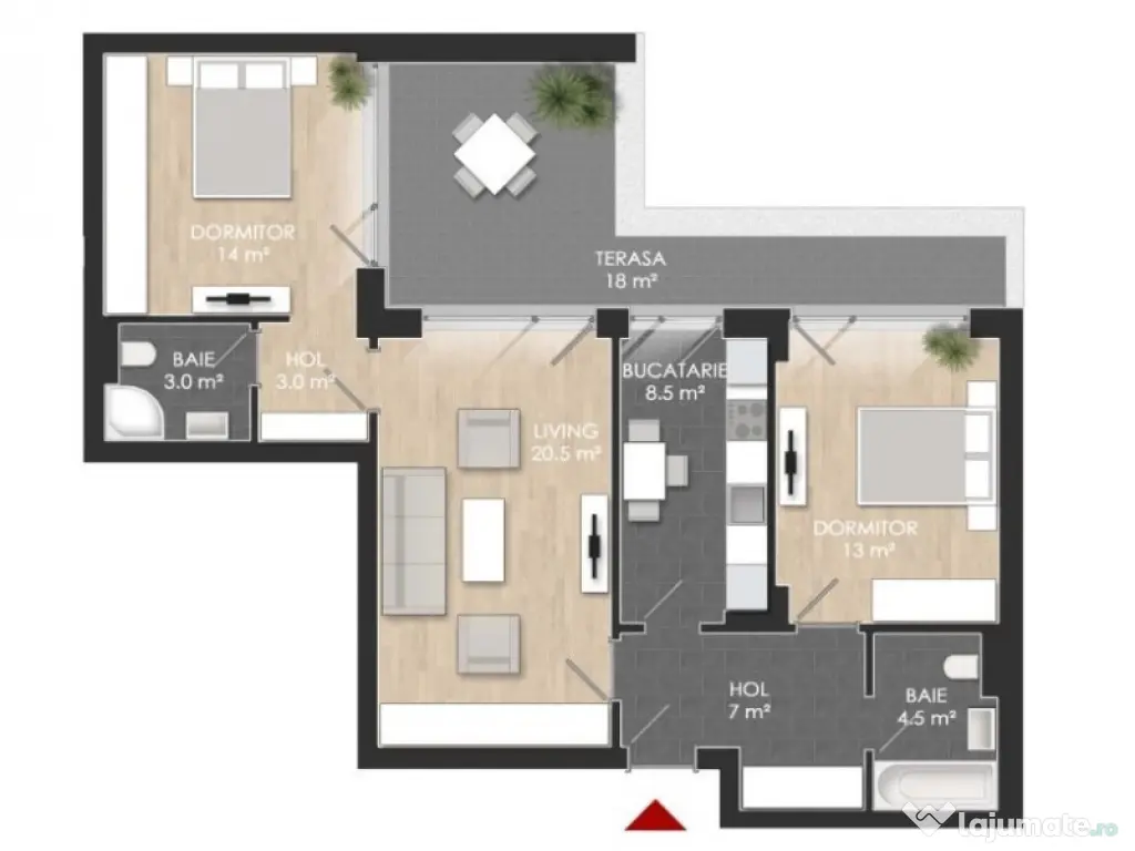 Apartament Nou 3 Camere Finalizat- 92 mp util-Sect. 1, Mall Colosseum 