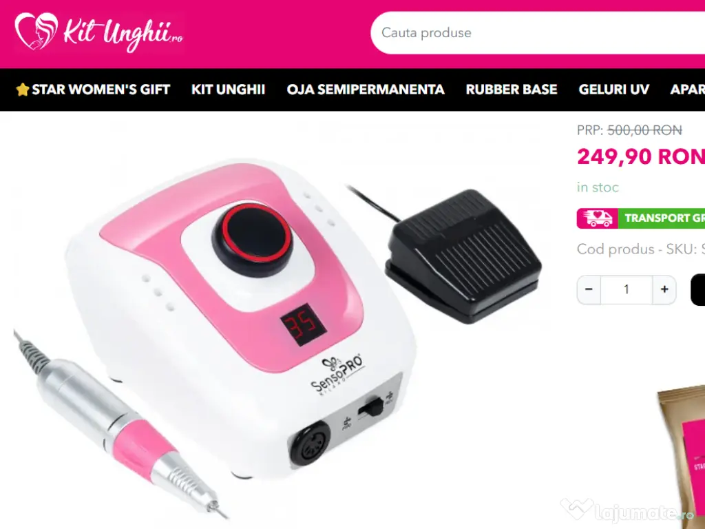 Freza Profesinala Pentru Unghii SensoPro Turbo Bee 35000rpm 