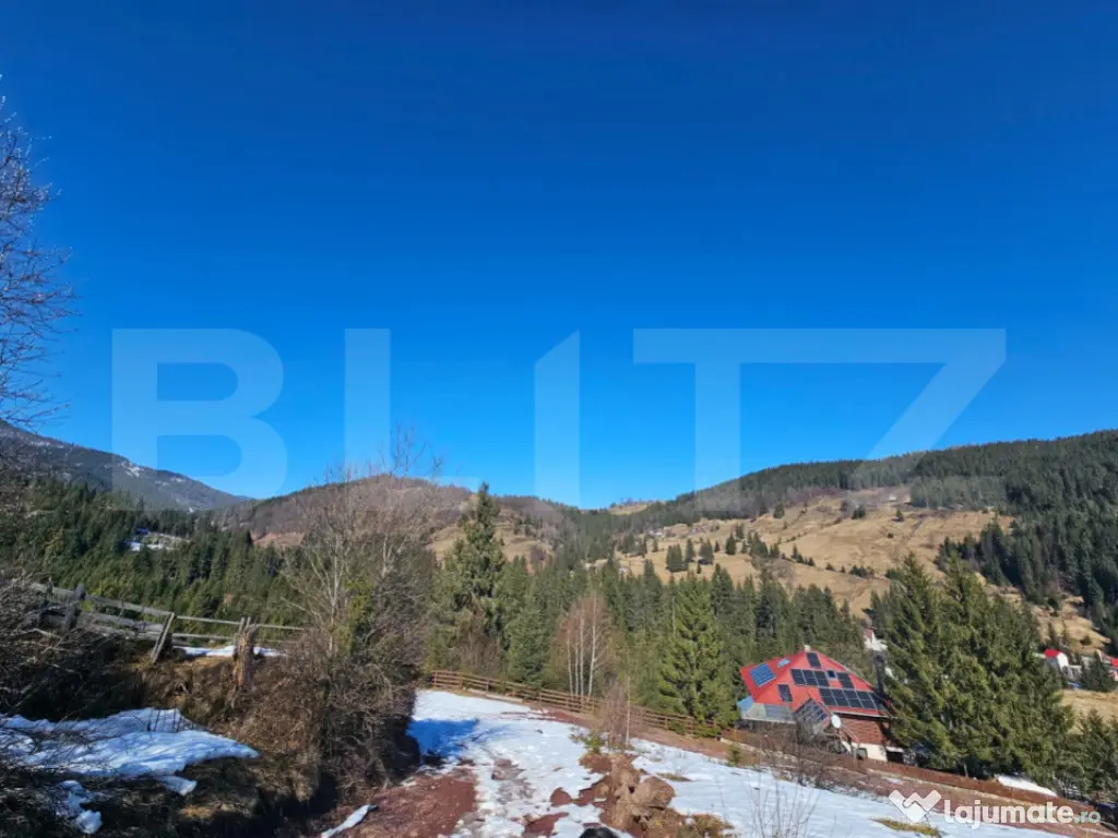 Teren 2 ha, cu pădure proprie și panoramă spre munți, Ar