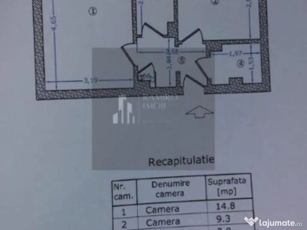 Vand apartament 2 camere in zona Brancoveanu Huedin etaj 10 din 10 