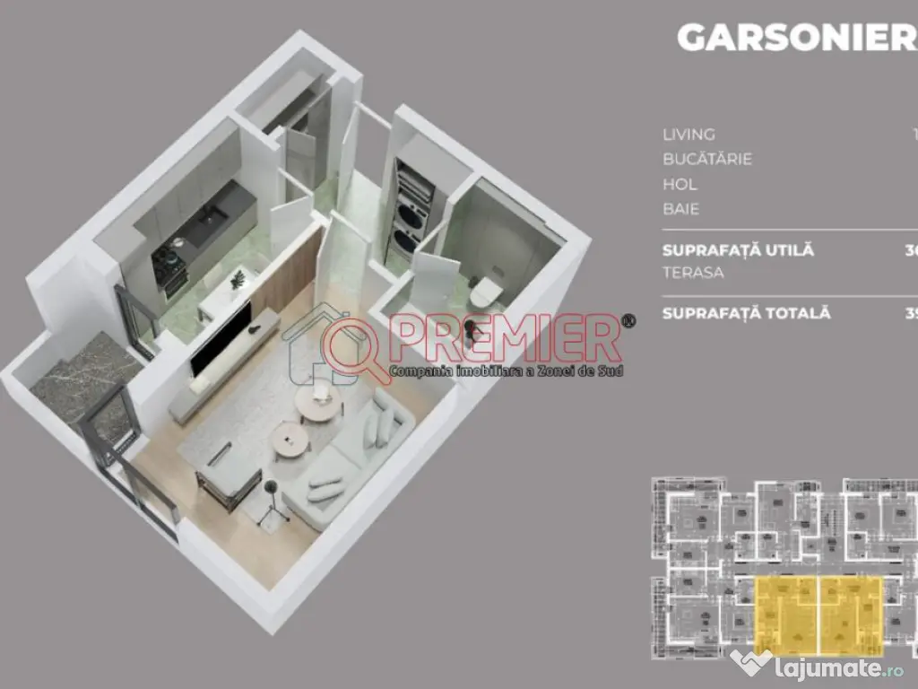 Garsoniera - Metrou Leonida - Popesti Leordeni 