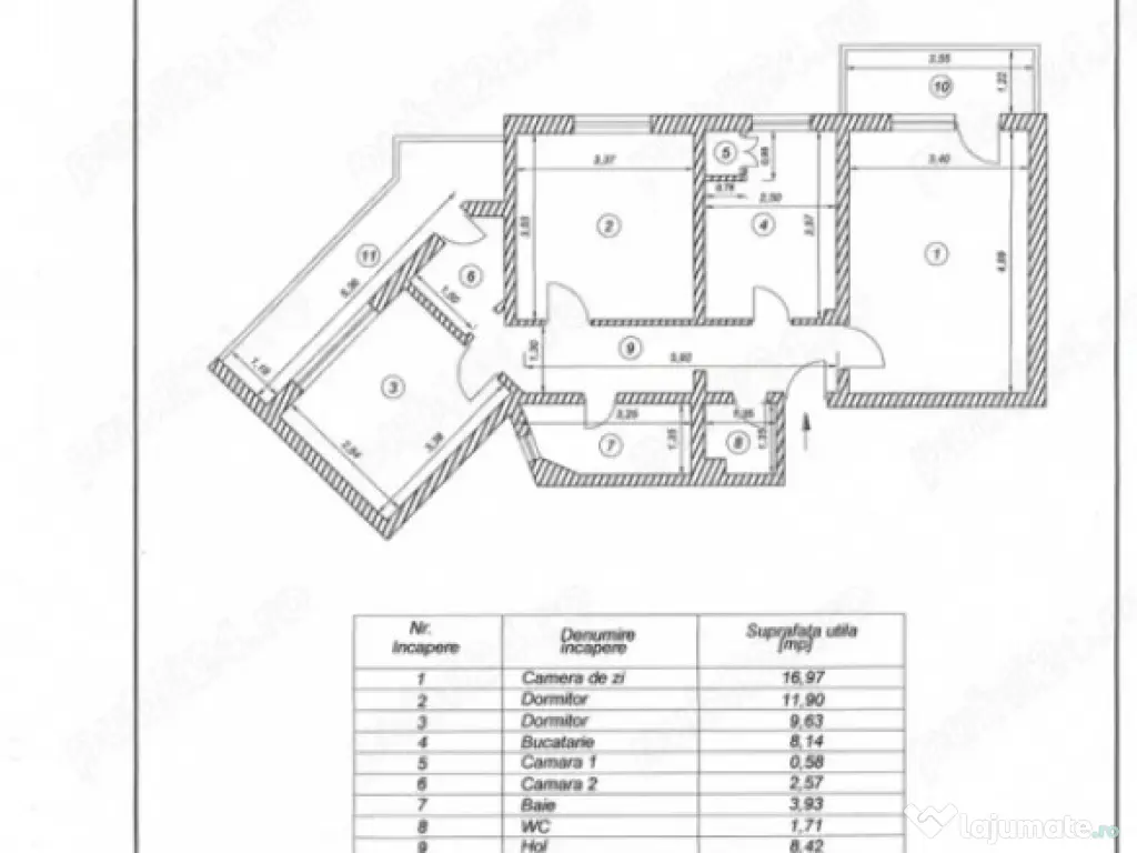 Apartament 3 camere, situat in zona Dacia 