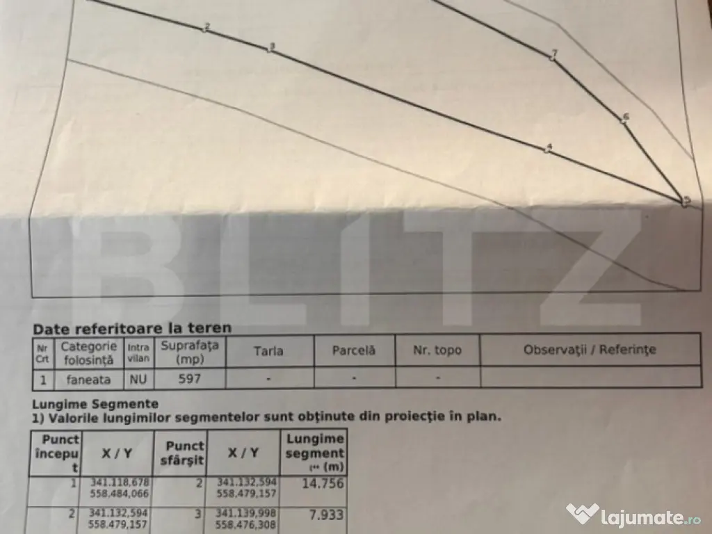 Teren extravilan de vânzare – 12.370 mp, Comuna Horea, ju 