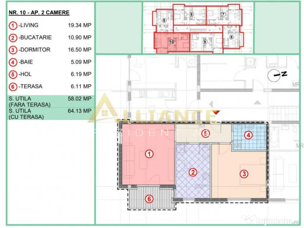 Apartament 2 camere Primarie Popesti 64 mp 