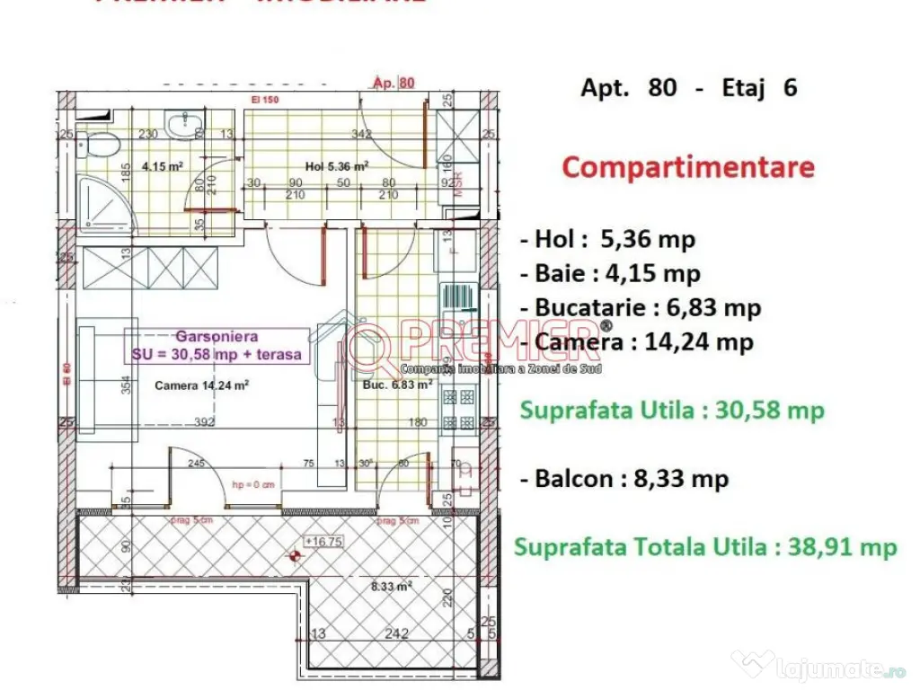 Sector 4 - Metrou Aparatorii Patriei - Garsoniera - SUPER 