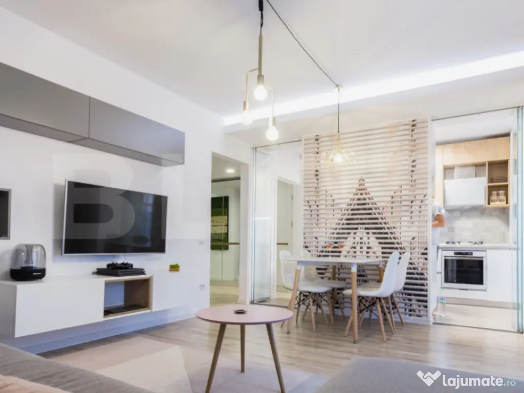 Apartament 2 camere, living cu bucătărie open space, balco 