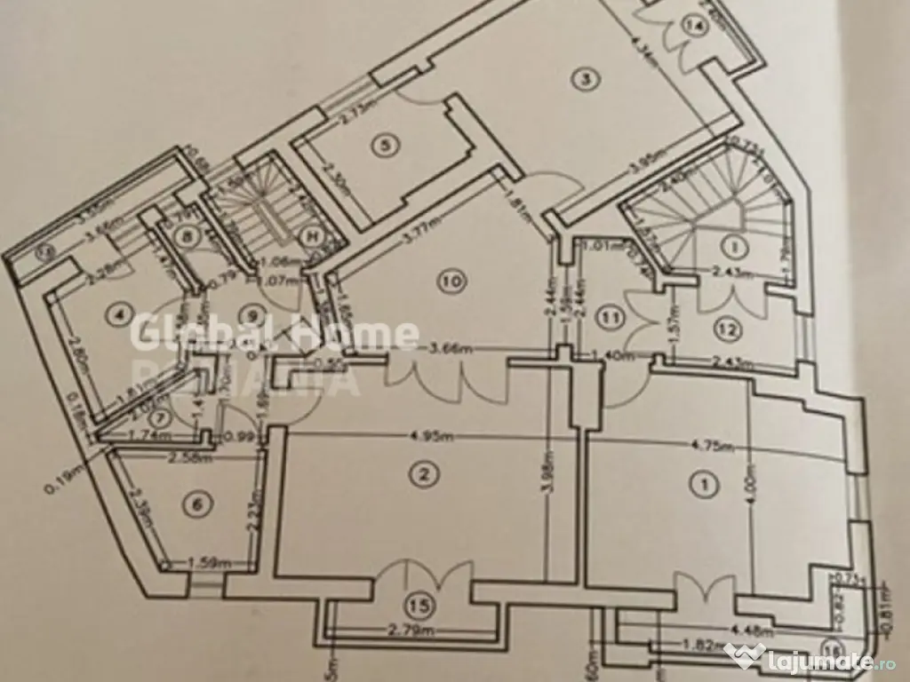 Spatiu birouri - 3 camere | Zona Cismigiu | Et. 2 – Cladir 