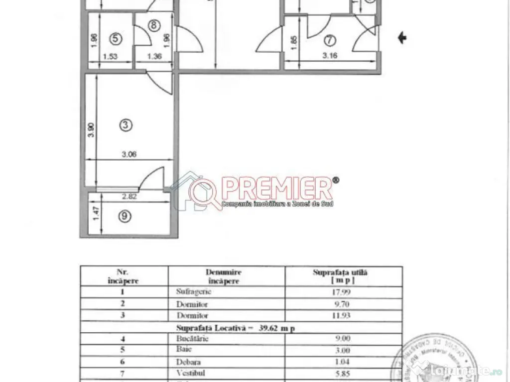 Apartament 3 camere – Piața Reșița - Aleea Reșița 