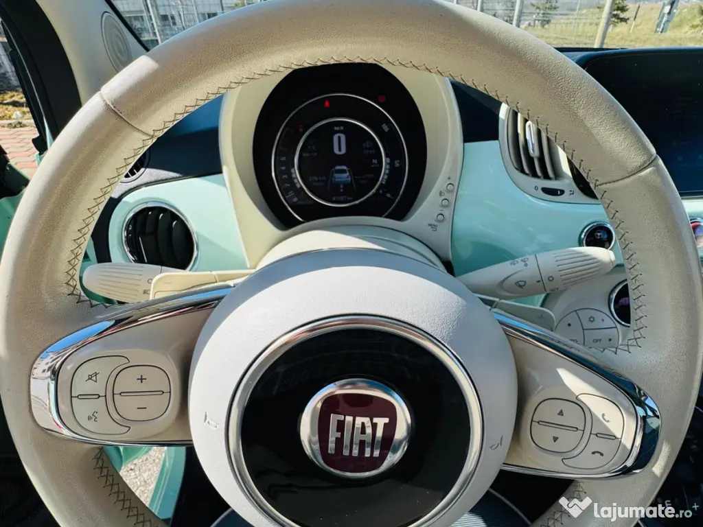 Fiat 500 Automată 2017 – 41.500 km – unic proprietar – verde fistic 