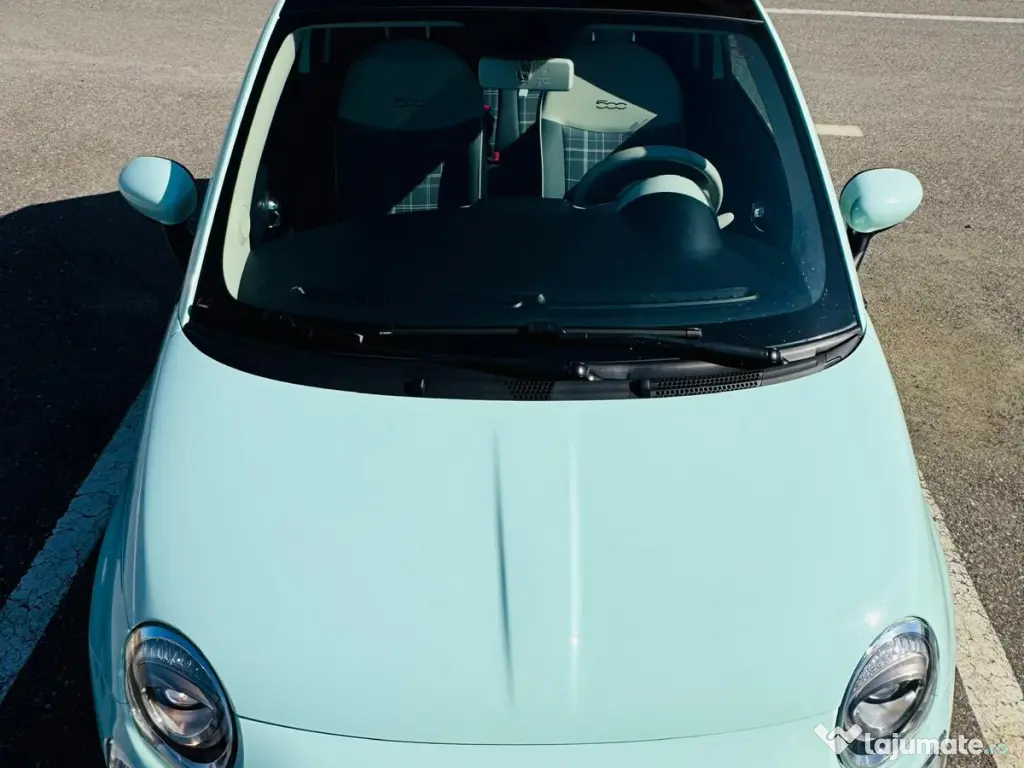 Fiat 500 Automată 2017 – 41.500 km – unic proprietar – verde fistic 
