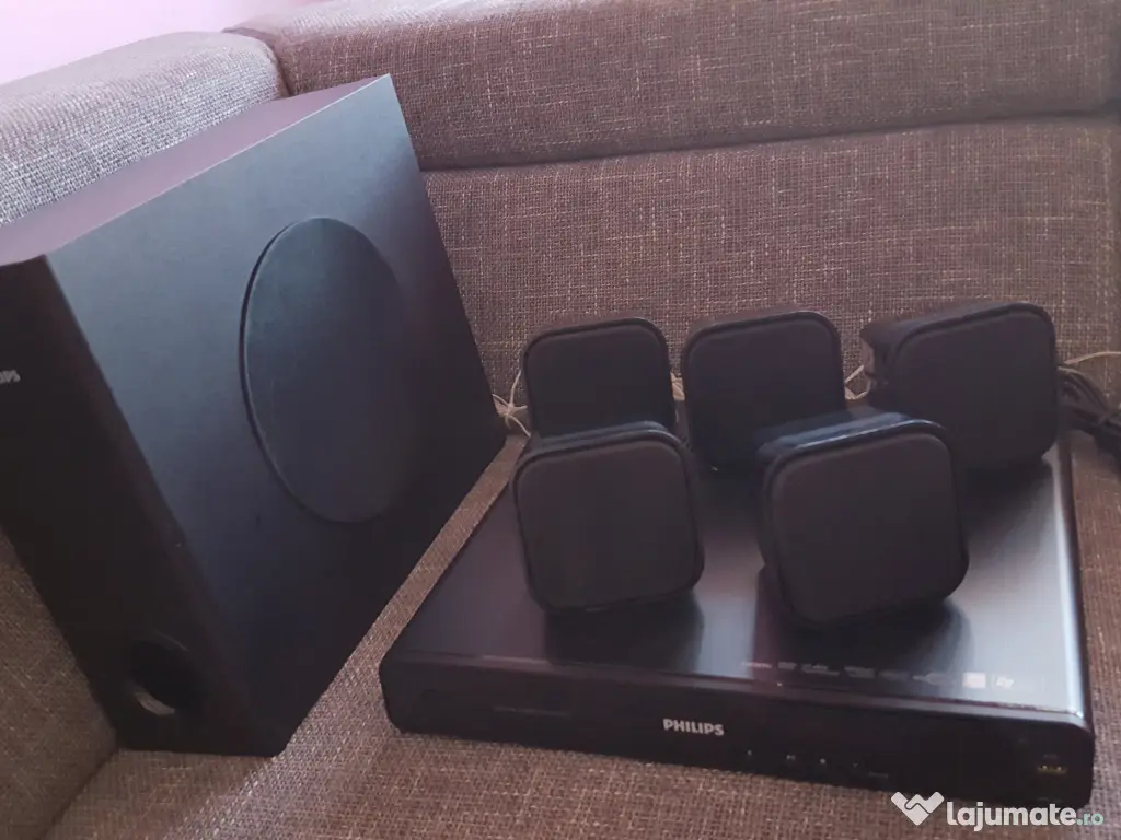 Home Cinema PHILIPS 5.1 – Ca Nou – Control din telecomanda TV -HTS3270 
