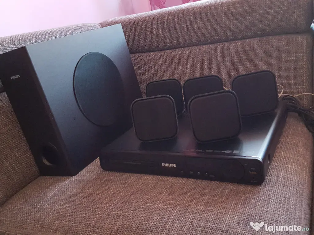 Home Cinema PHILIPS 5.1 – Ca Nou – Control din telecomanda TV -HTS3270 