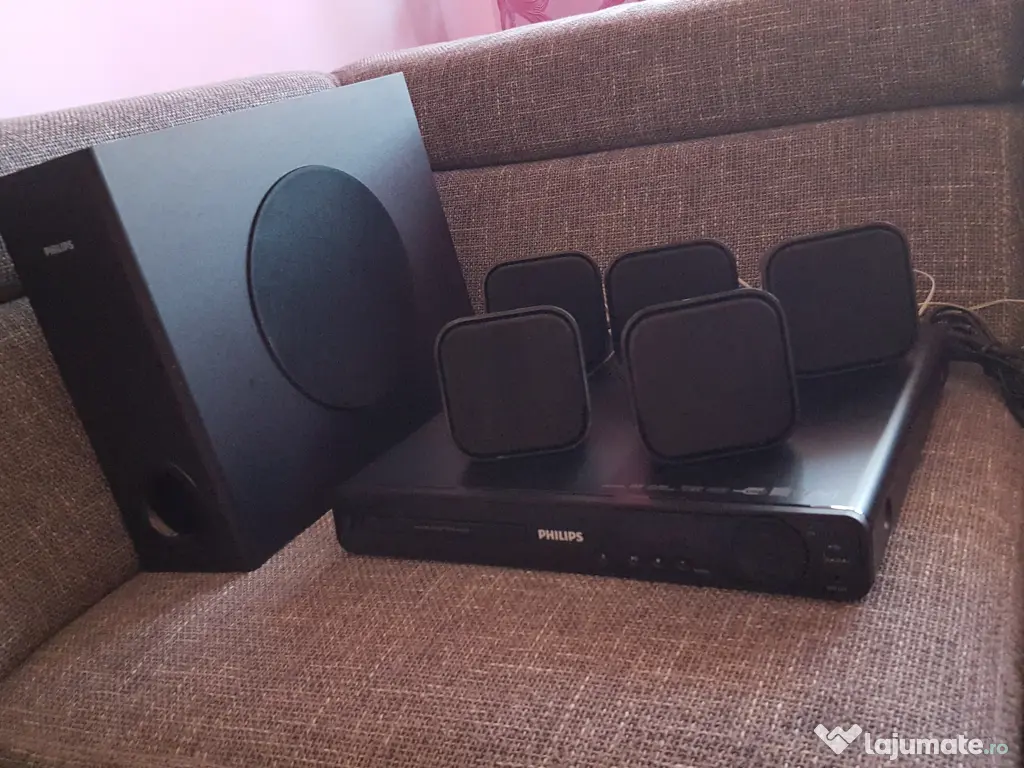Home Cinema PHILIPS 5.1 – Ca Nou – Control din telecomanda TV -HTS3270 