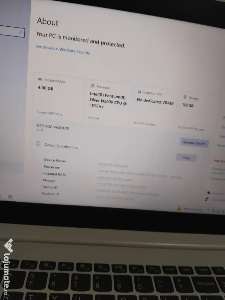 Laptop lenovo utilizat 