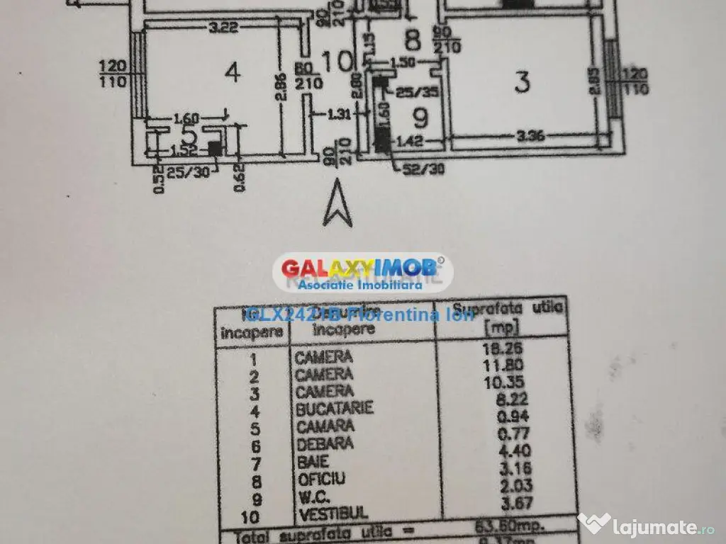 9013 Apartament 3 camere Militari-Apusului-Margelelor 