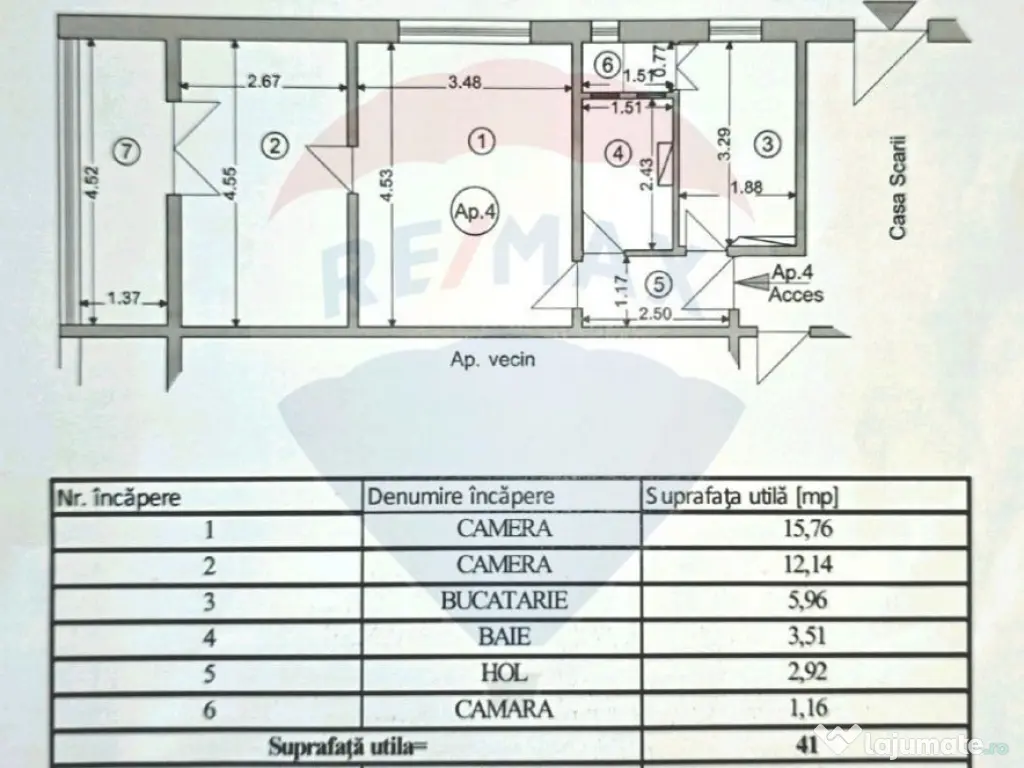 Apartament 2 camere, Astra, str Ciprian Porumbescu 