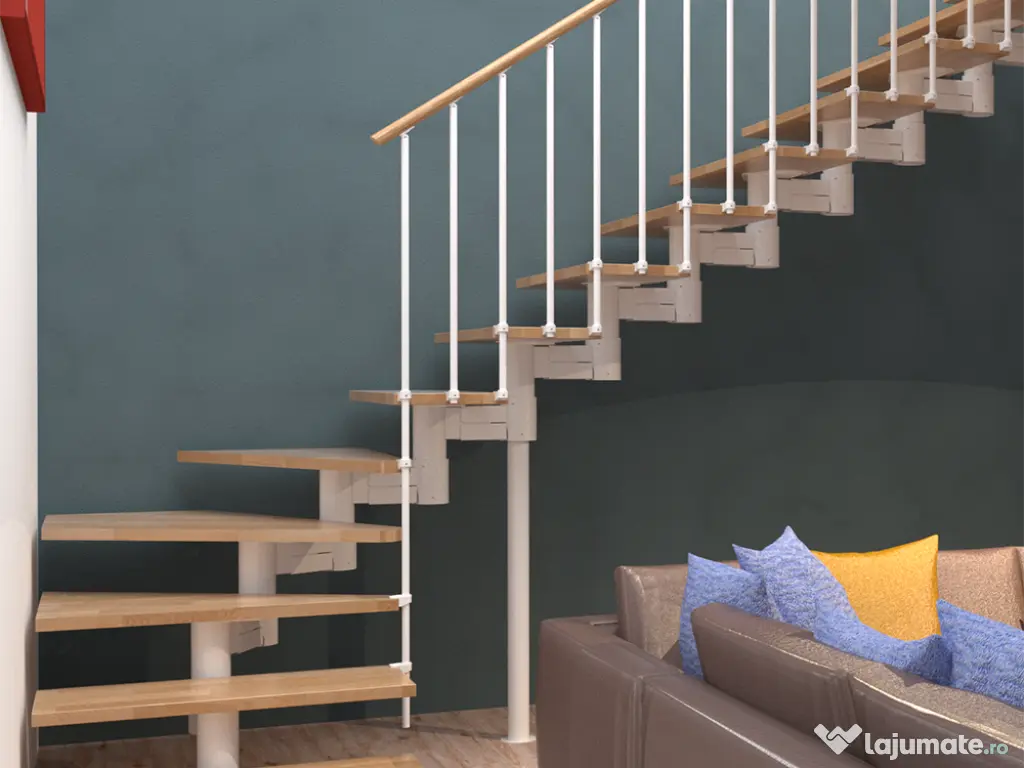 Scara Manhattan - lemn fag masiv + metal, palier reglabil 