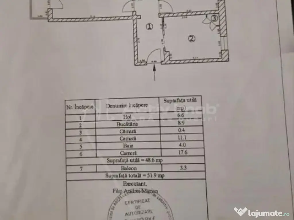 APARTAMENT 2 CAMERE STR MARTE